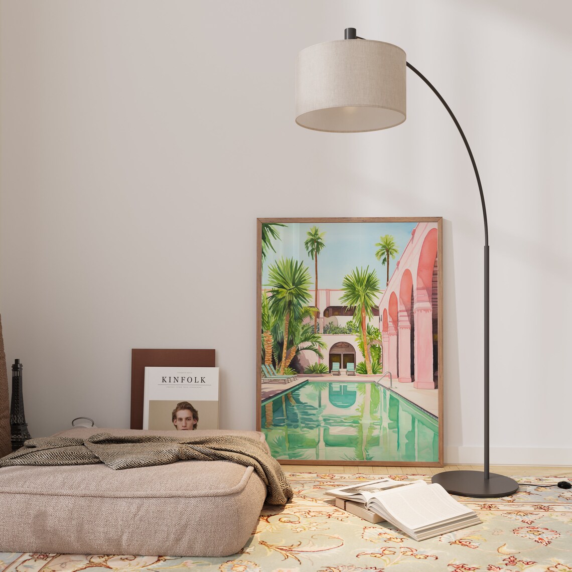 Palm Springs Hotel Vacation Art Print, Retro California - Image 3