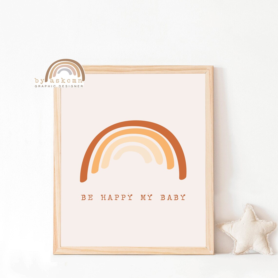 Pastel Nursery Decor Nursery Wall Art Modern Rainbow Print Neutral Rainbow Nursery Print Art Poster Abstract Rainbow Print - Image 5