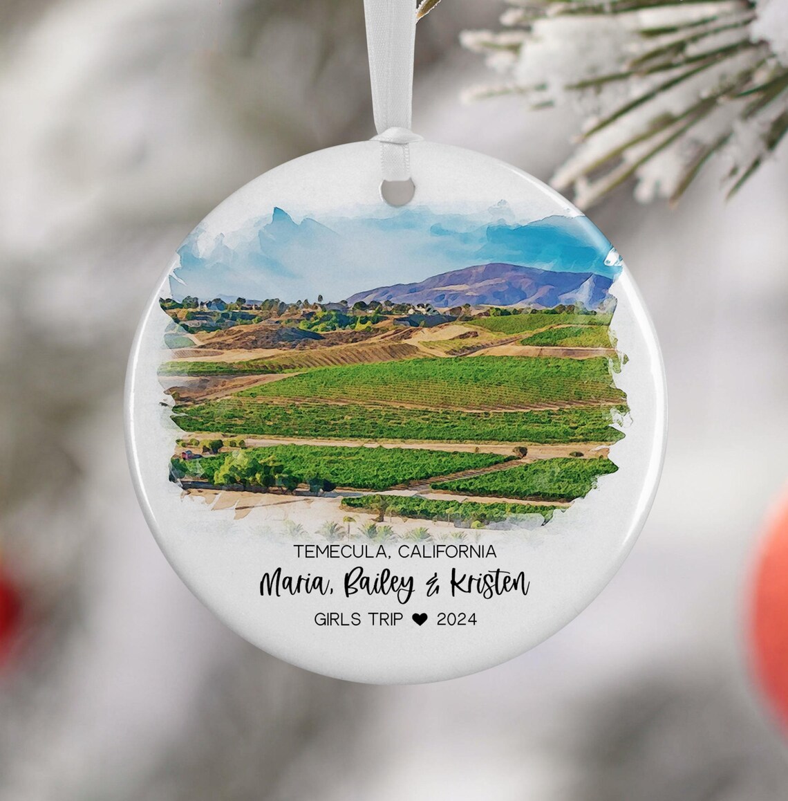 Temecula Watercolor Travel Souvenir Art Print
