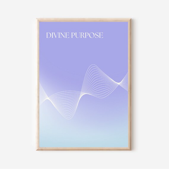 Divine Purpose Lavender Gradient Dreamy Spiritual Aura Art Poster
