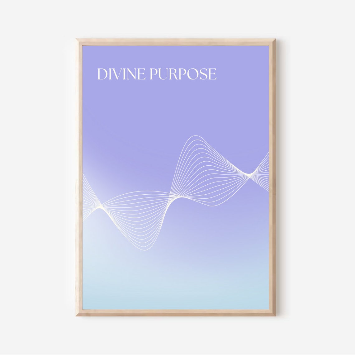 Divine Purpose Lavender Gradient Dreamy Spiritual Aura Art Poster