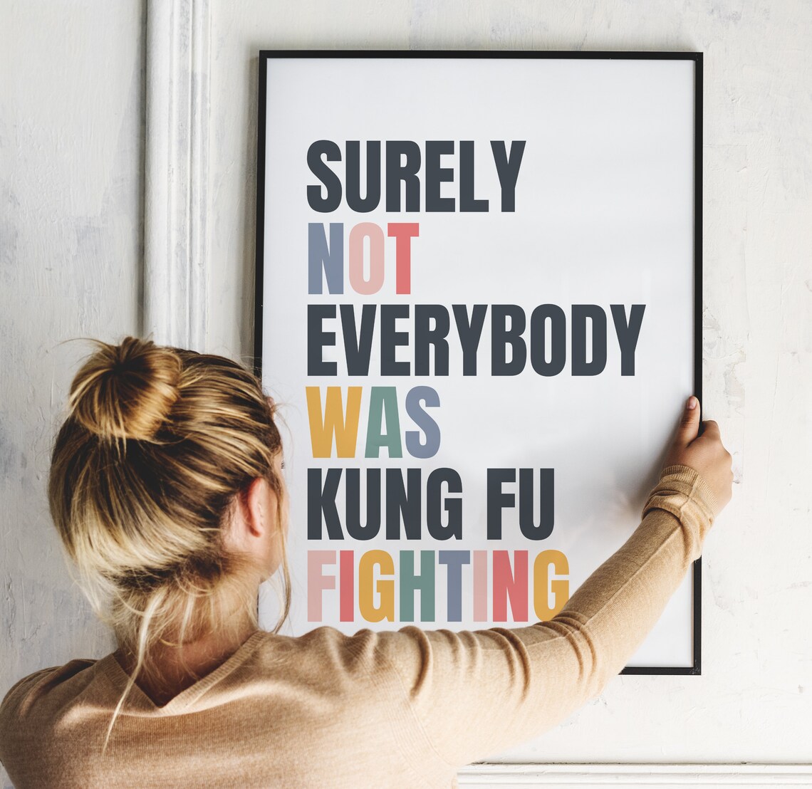 Kung Fu Fighting Funny Typography Art Print - Image 4