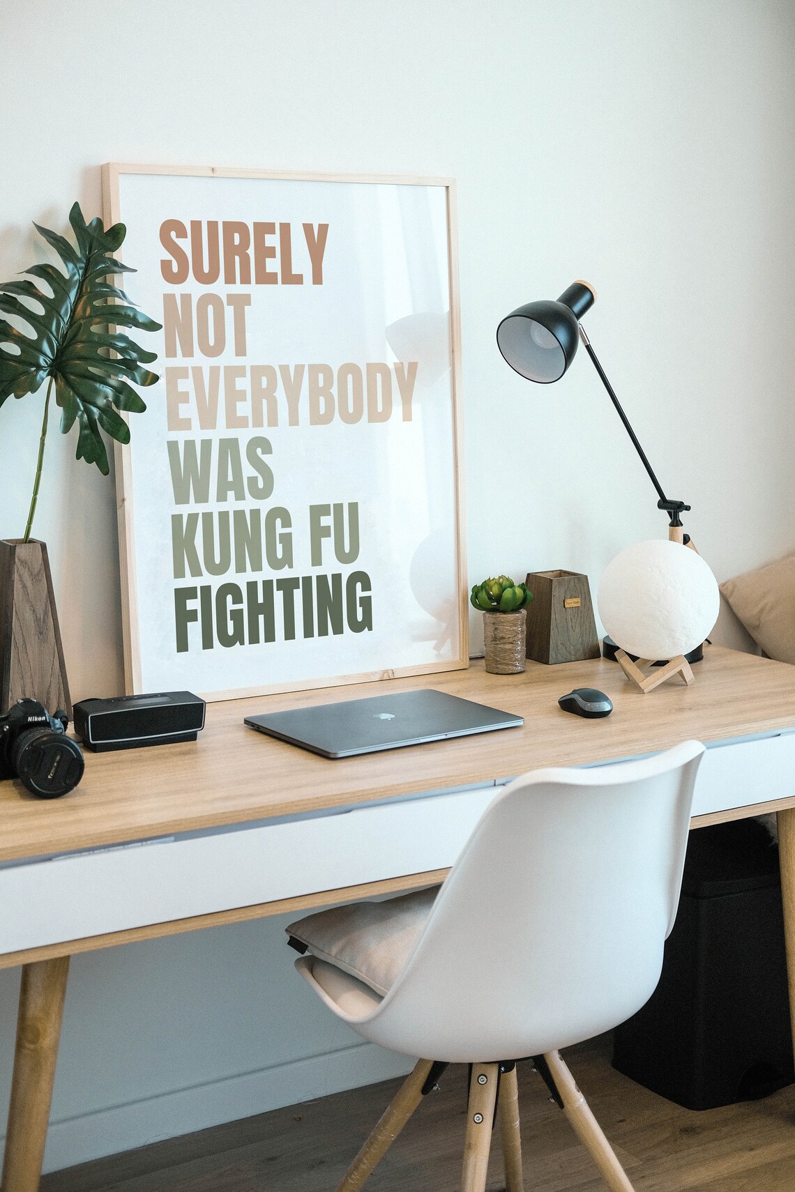 Kung Fu Fighting Funny Boho Typography Art Print - Image 2