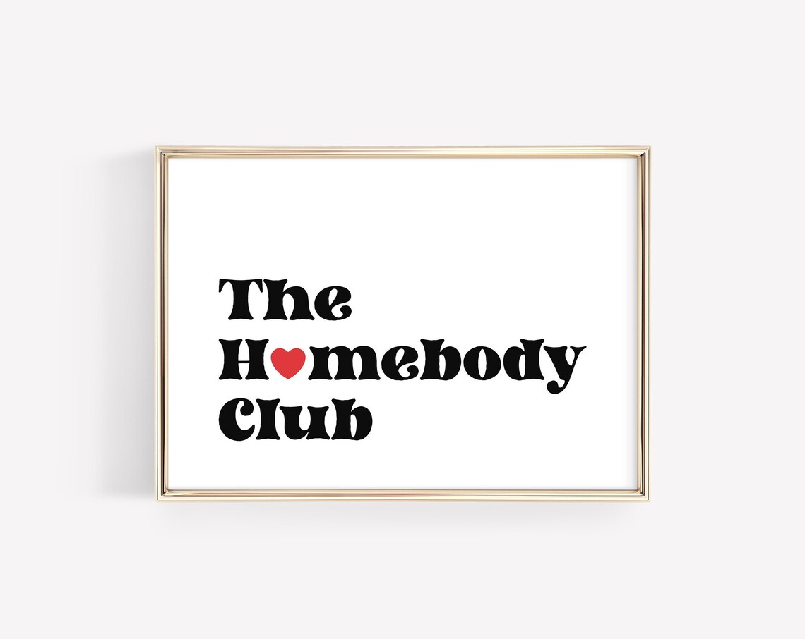 The Homebody Club Retro Bold Typography Cozy Stay At Home Poster - Image 3