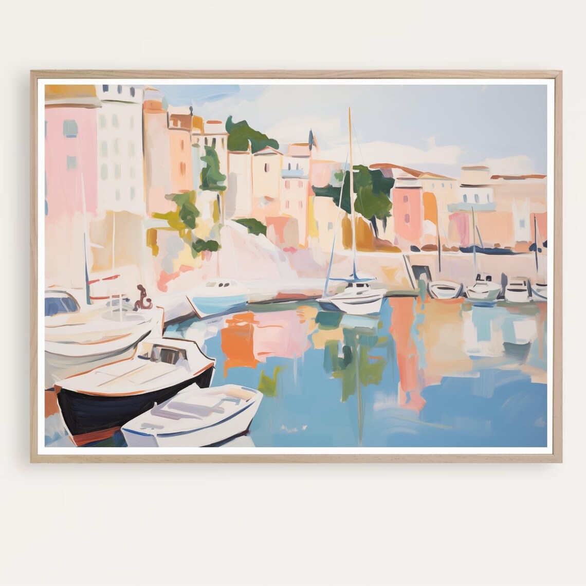 St Tropez Harbor, French Riviera Travel Poster