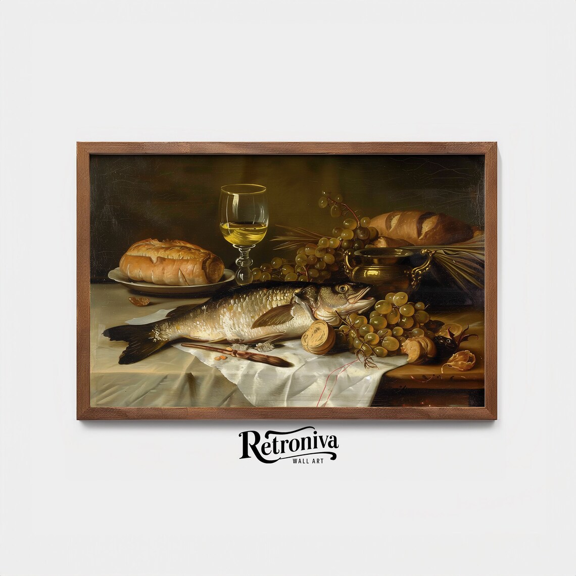 Sea Food Vintage Still Life, Kitchen Wall Art Print - Image 3