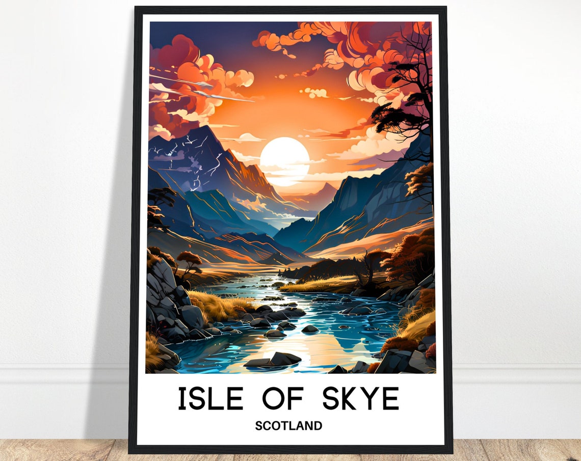 Isle Of Skye Travel Poster Isle Of Skye Travel Print Isle Of Skye Wall Art Isle Of Skye Travel Gift Isle Of Skye Art Print Scotland Poster