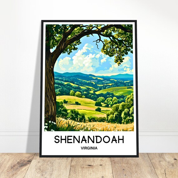 Shenandoah Virginia Rolling Green Hills Blue Ridge Valley Poster