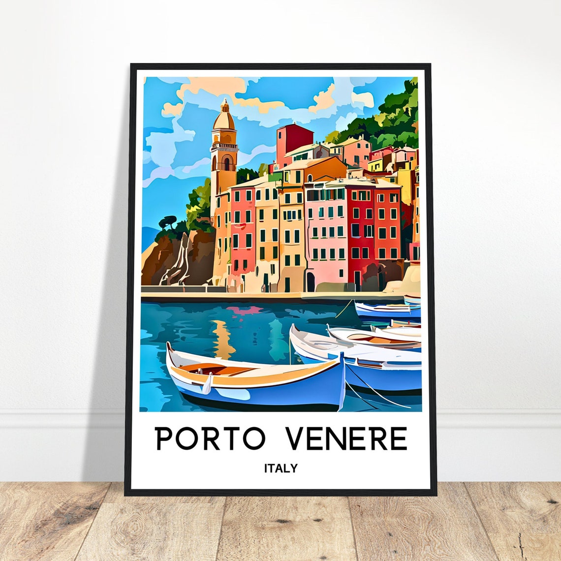 Porto Venere Travel Print Porto Venere Poster Italian Art Print Italy Lover Gift Italy Wall Hanging Art Home Decor Porto Venere Illustration