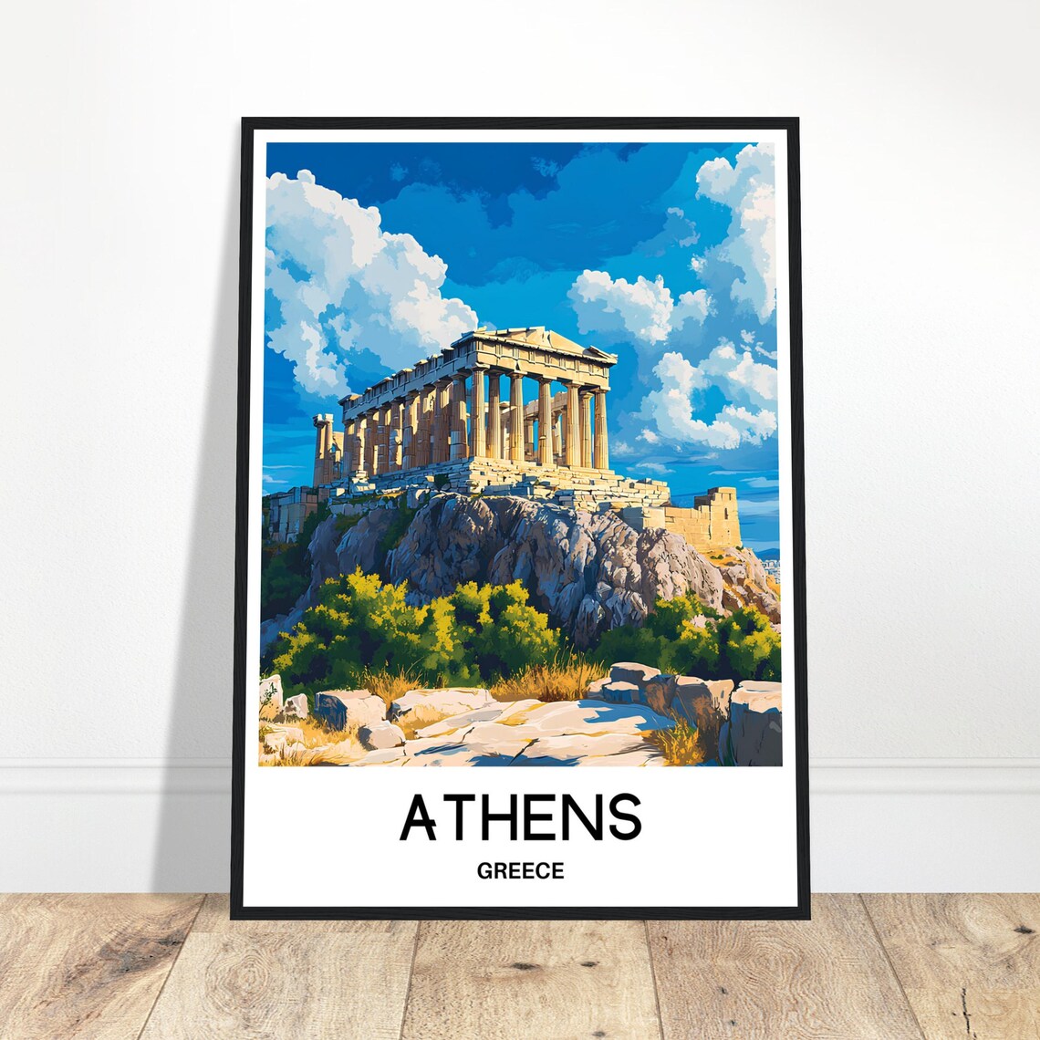 Athens Greece Parthenon Acropolis Ancient Landmark Travel Poster