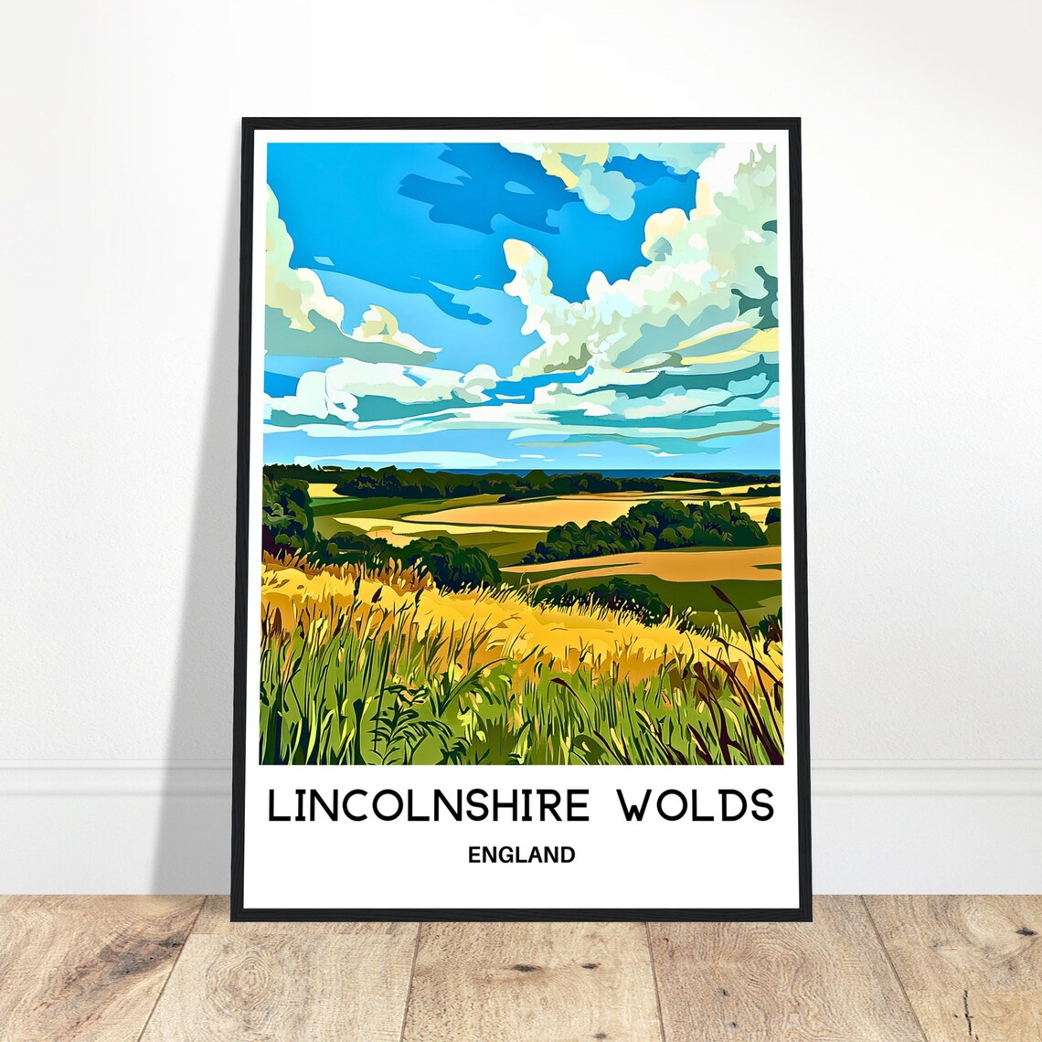 Lincolnshire Wolds England Rolling Fields Countryside Poster