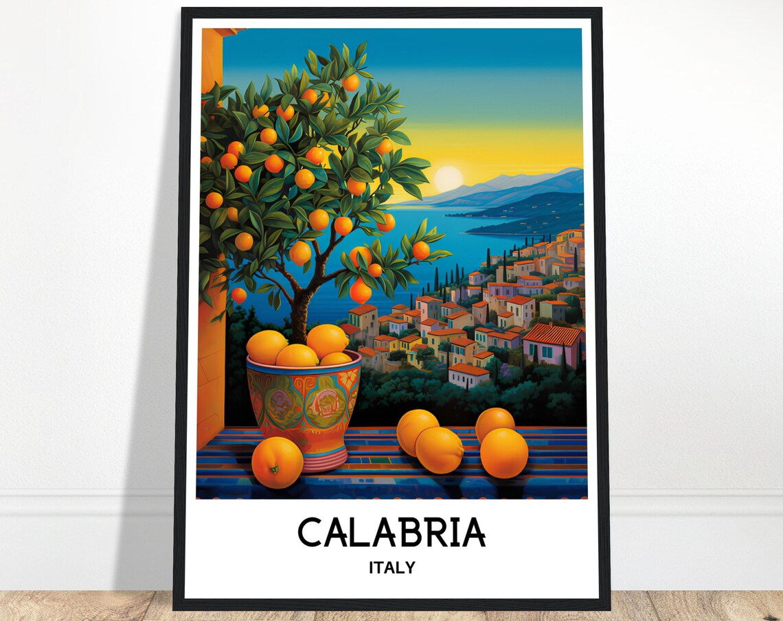 Calabria Travel Poster, Italy Lover Art Print