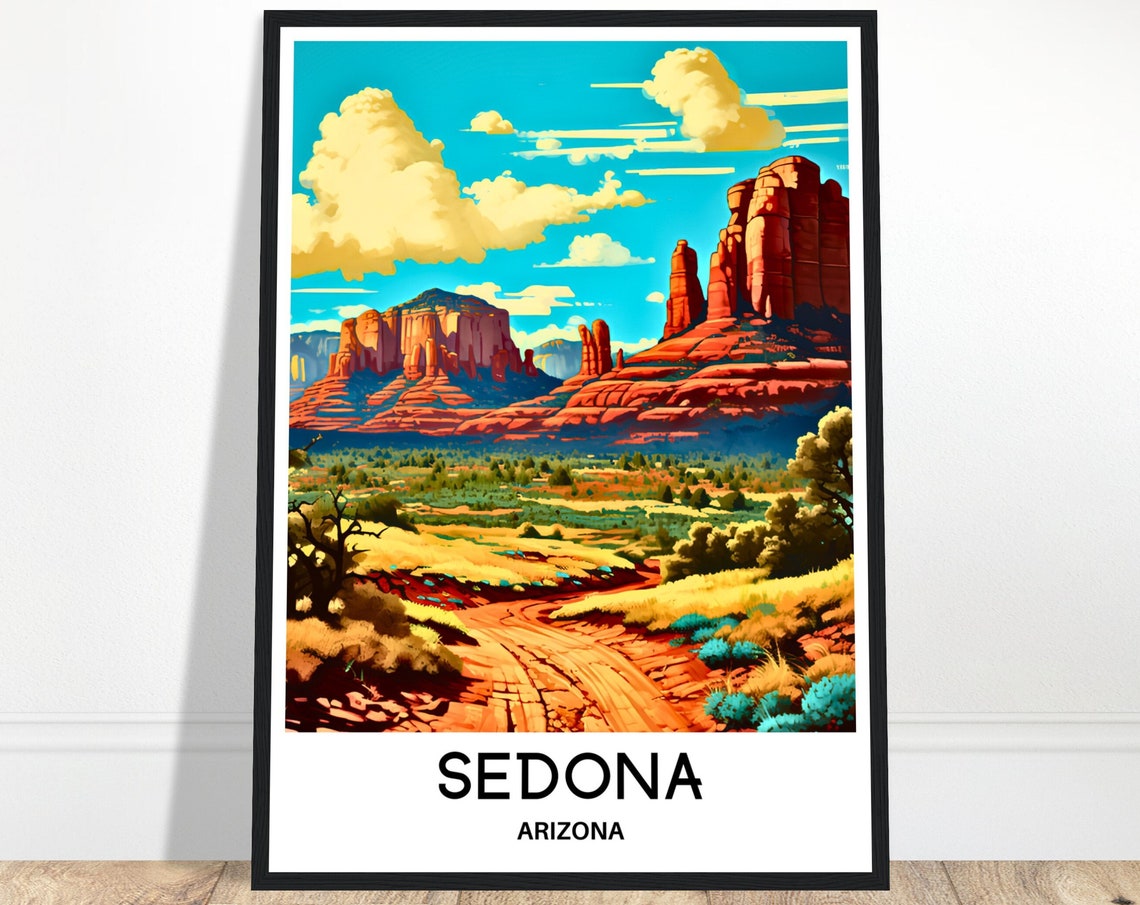 Sedona Travel Poster Sedona Travel Print Sedona Art Print Sedona Wall Art Sedona Travel Gift Sedona Arizona Print Sedona Lover Gift Arizona