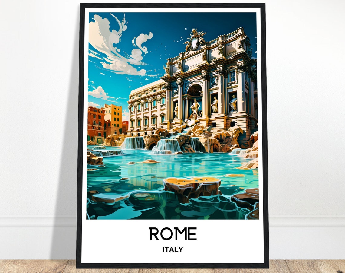Rome Travel Poster Rome Travel Print Rome Gift Art Rome Travel Art Rome Italy Print Rome Lover Gift Rome Painting Rome Artwork Print Rome