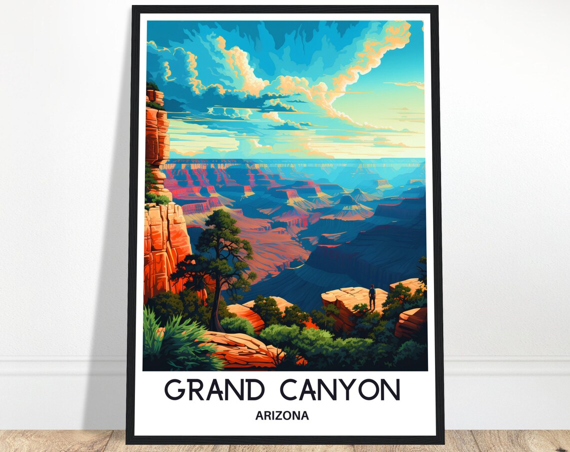 Grand Canyon Arizona Desert Vista National Park Travel Poster