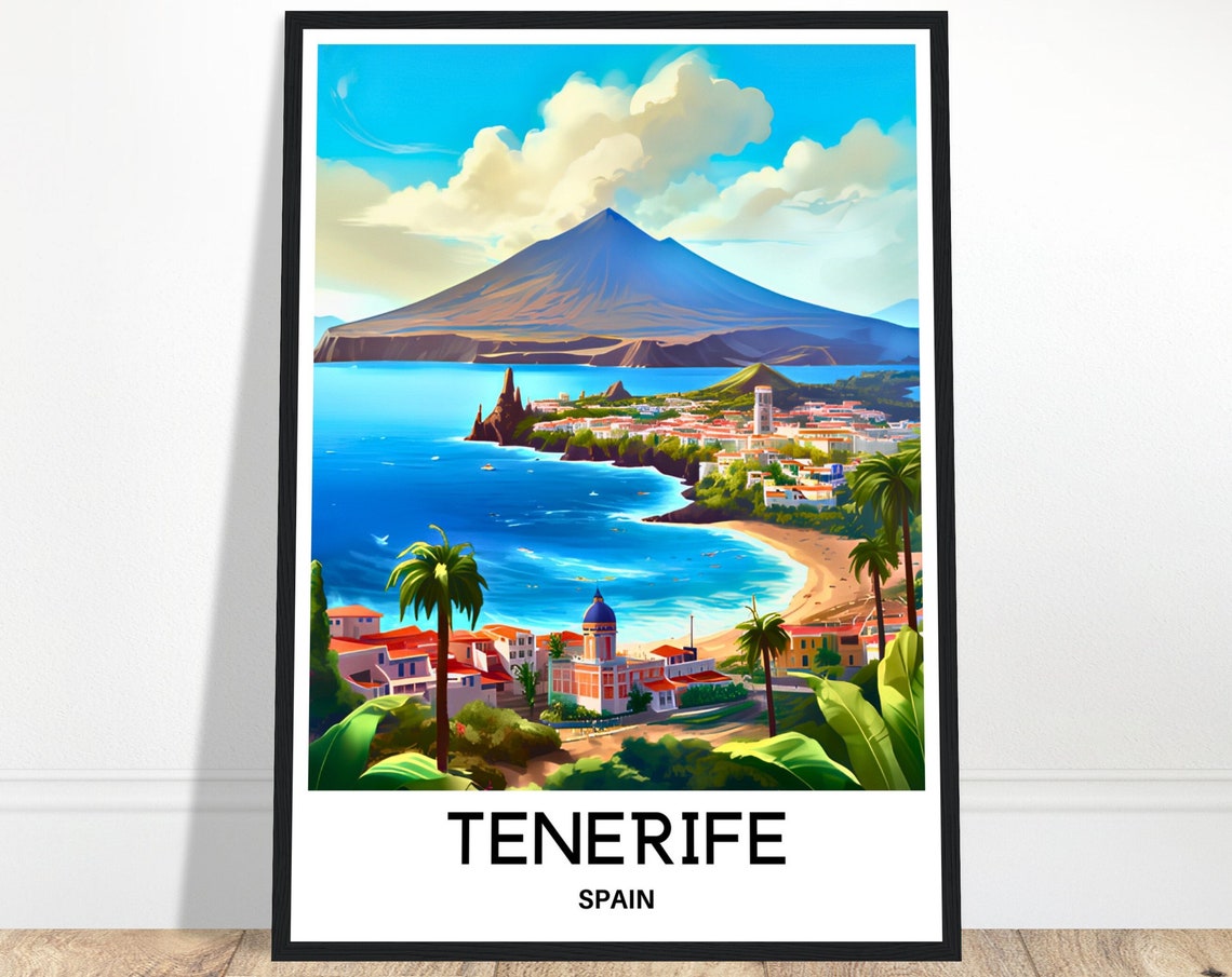 Tenerife Travel Poster Tenerife Travel Print Tenerife Spain Print Tenerife Lover Gift Tenerife Travel Gift Tenerife Print Tenerife Wall Art