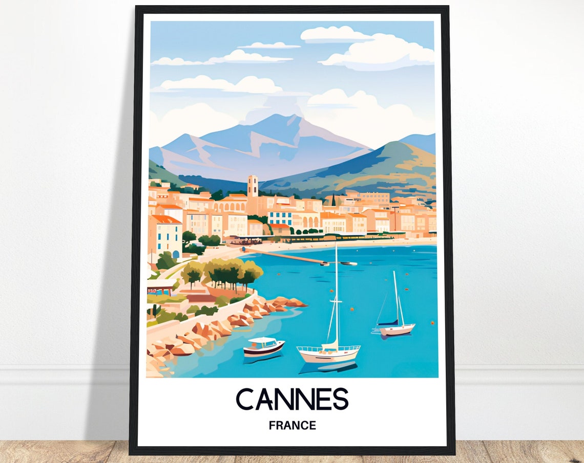 Cannes Print Cannes Travel Print Cannes Travel Poster Cannes Poster Cannes France Print Cannes Travel Gift Cannes Lover Gift France Poster