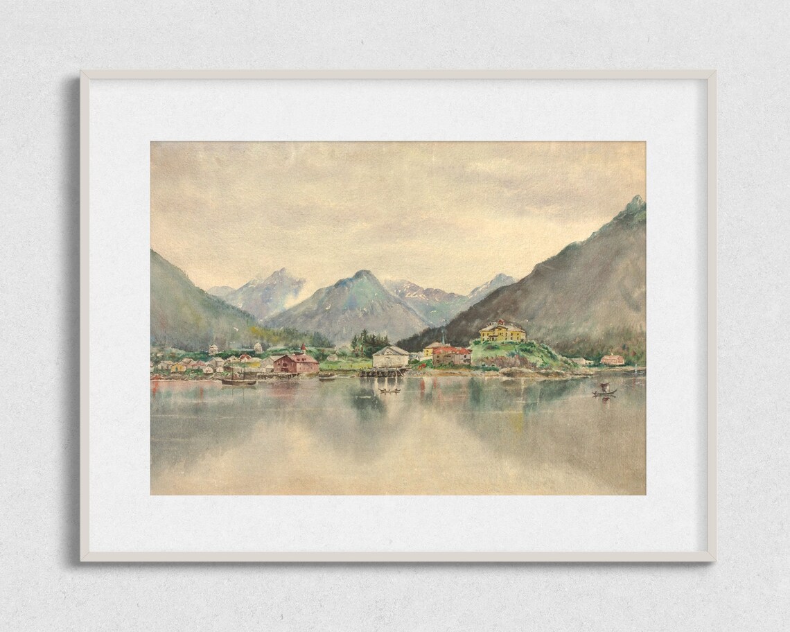 Mountain Landscape Painting, Landscape Art Print - Image 2