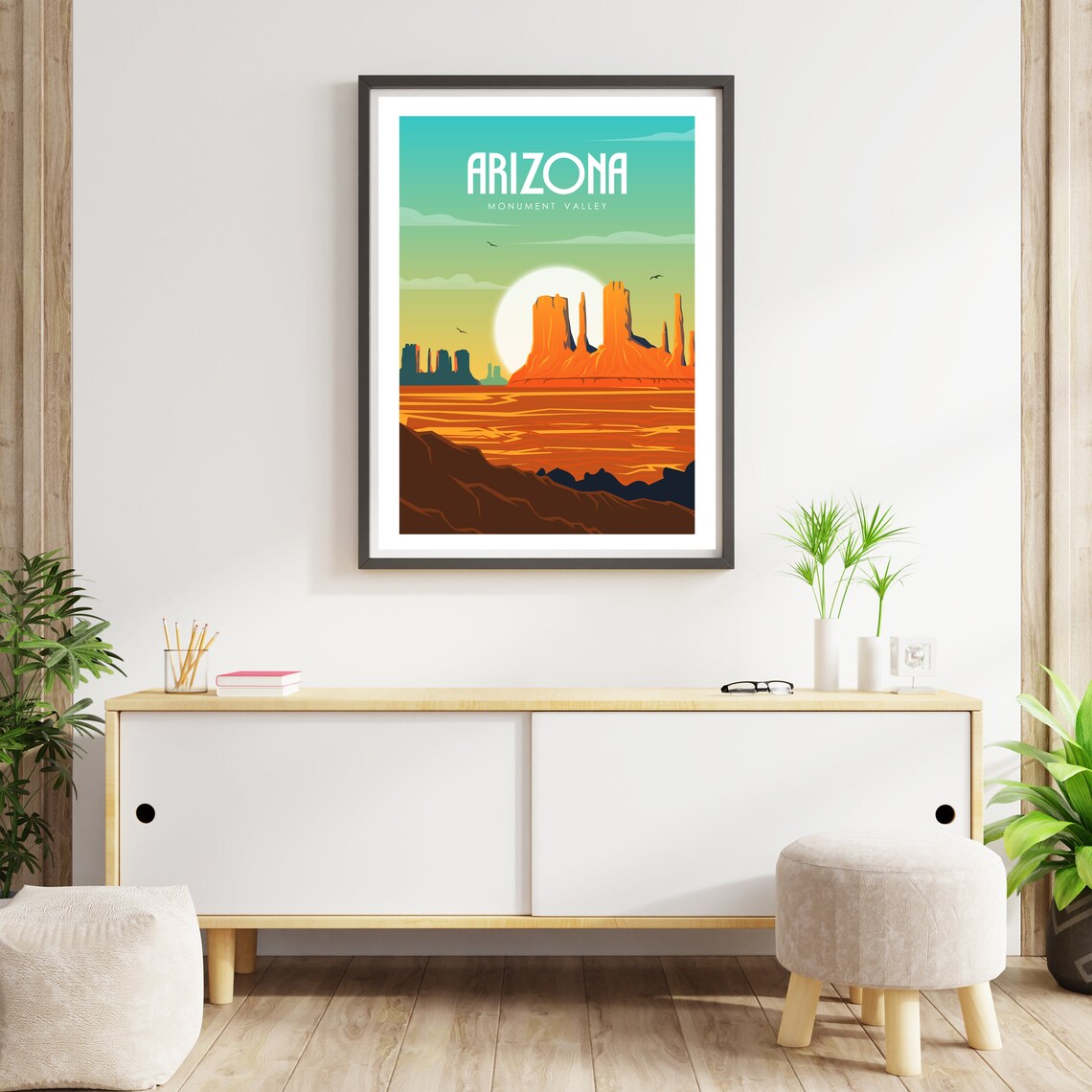 Monument Valley Arizona Retro Travel Poster - Image 3