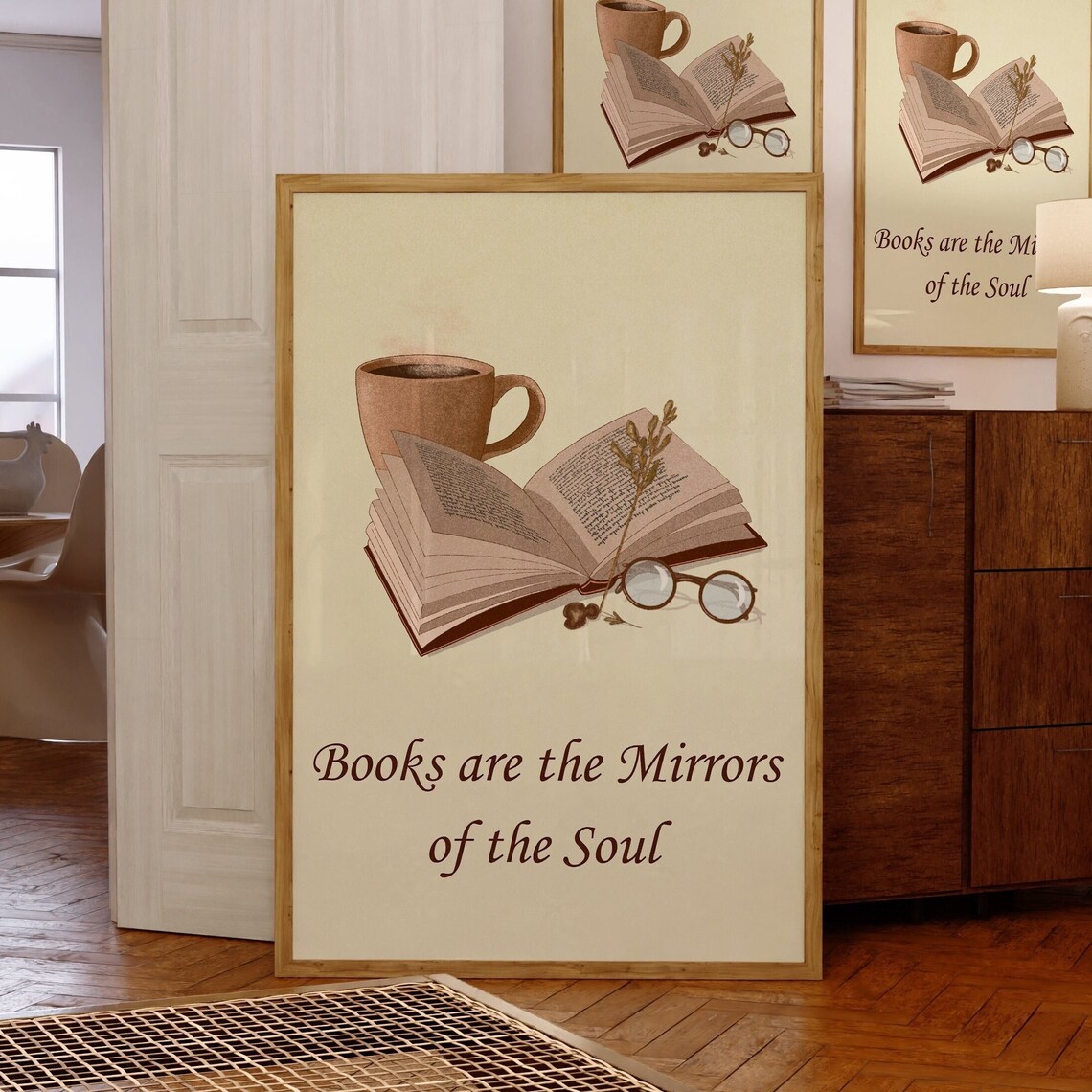 Books Are The Mirrors Of The Soul Book Print Stack Of Books Painting Trendy Wall Art Coquette Aesthetic Wall Art Book Lovers Print