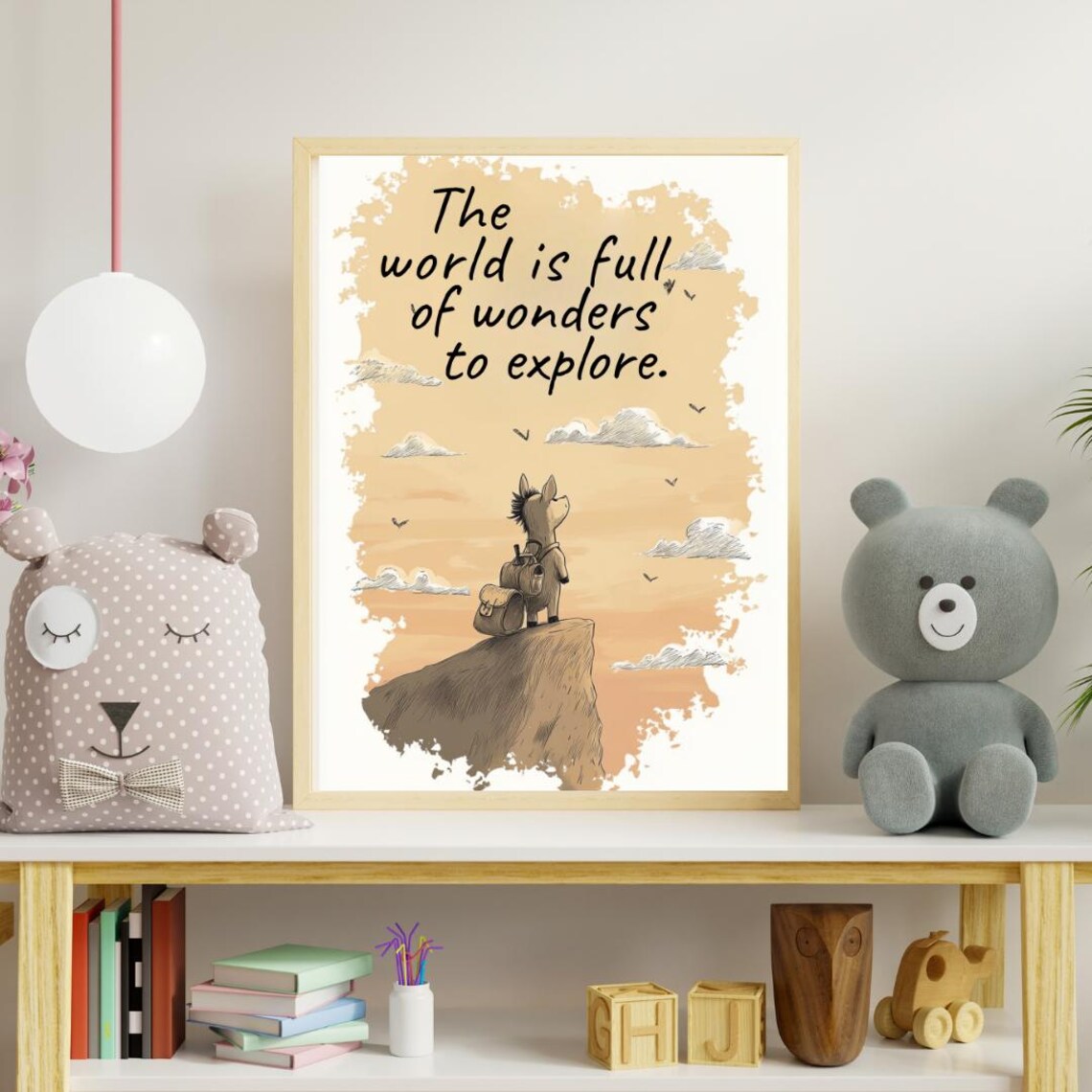 Donkey Motivational Quote, Whimsical Farmhouse Art Print - Image 2