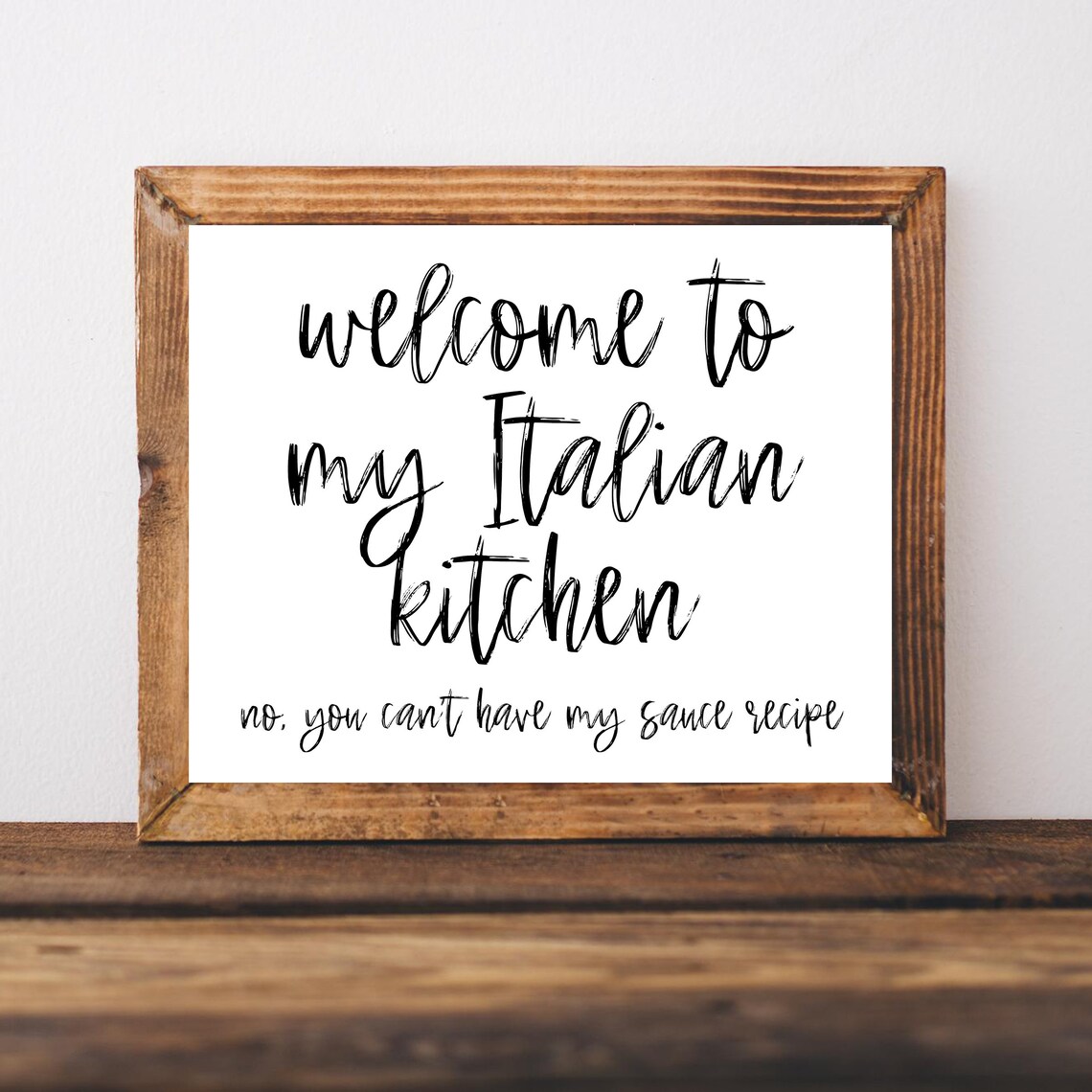 Italian Kitchen Sign for Mom, Funny Gift Poster