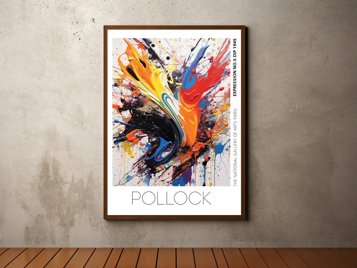 Pollock Expression Number 5 Explosive Color Splash Art Poster