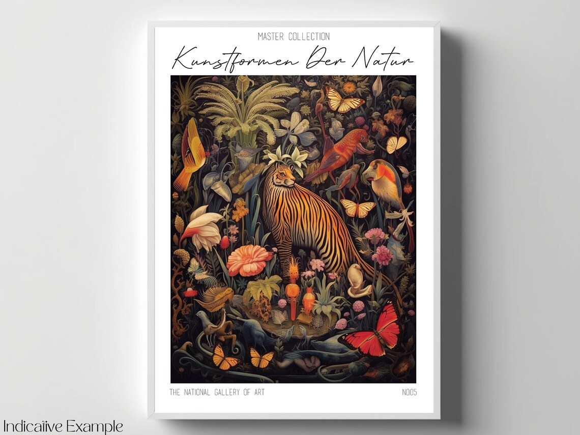 Kunstformen Der Natur Tiger Jungle Exotic Butterflies Poster - Image 4