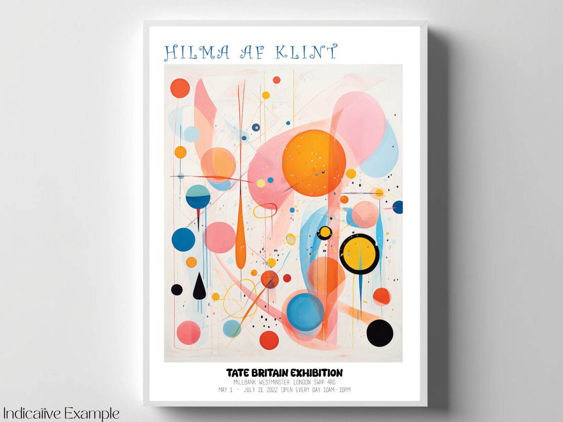 Hilma Af Klint Tate Britain 2022 Abstract Circles Exhibition Poster - Image 4