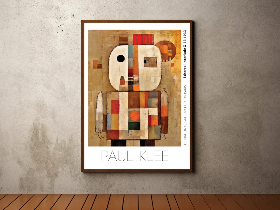 Paul Klee Ethereal Interlude X-33 1933 Geometric Figure Art Poster