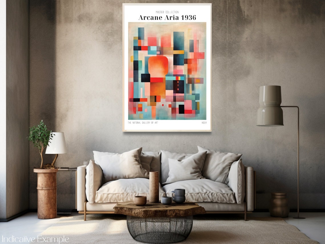 Arcane Aria 1936 Pastel Geometric Master Collection Art Poster - Image 3