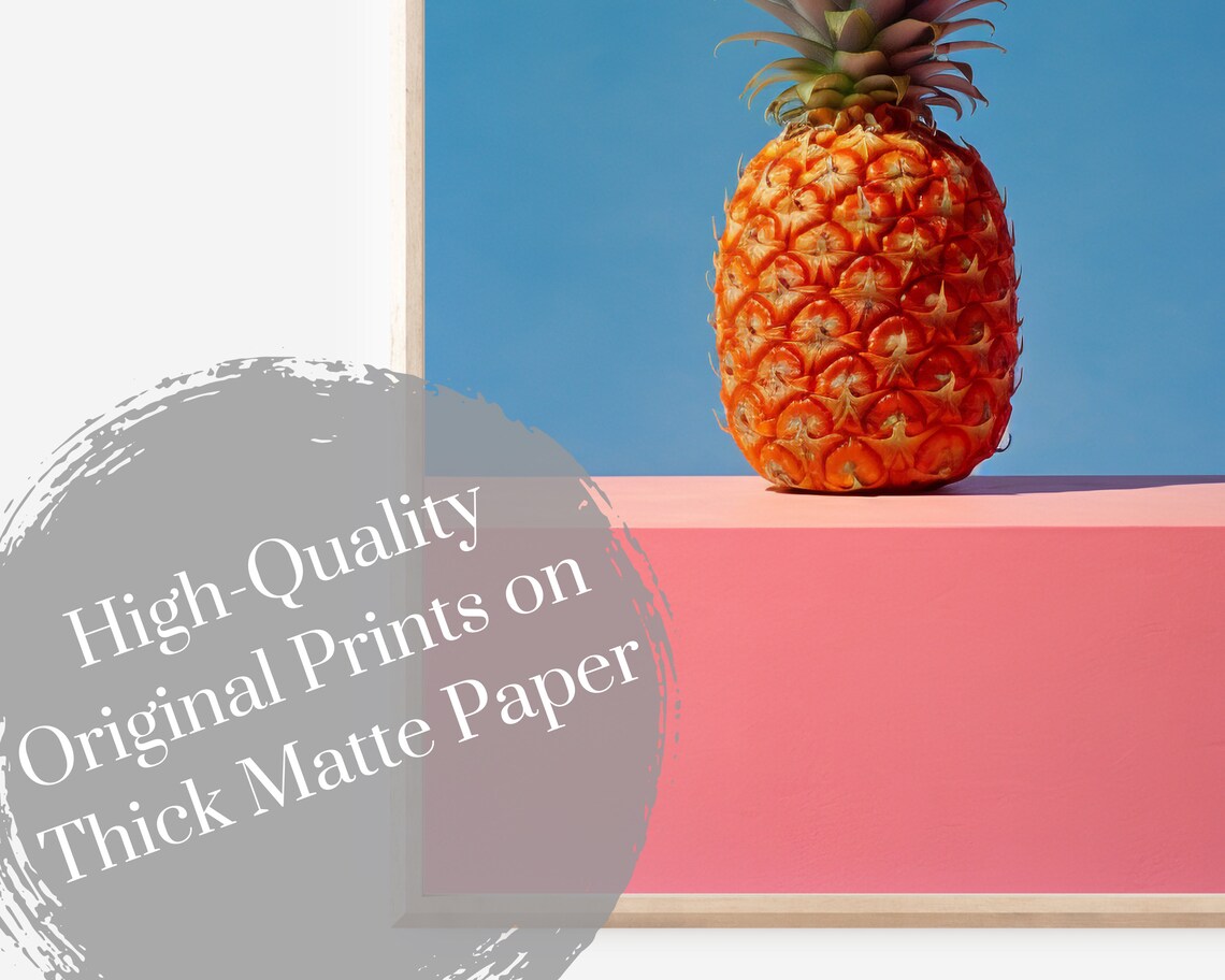 Pineapple Print, Maximalist Tropical Artwork - Image 3