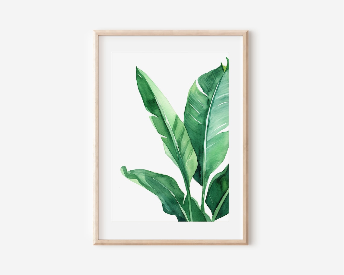 Banana Leaf Bohemian Tropical Plant Art Print