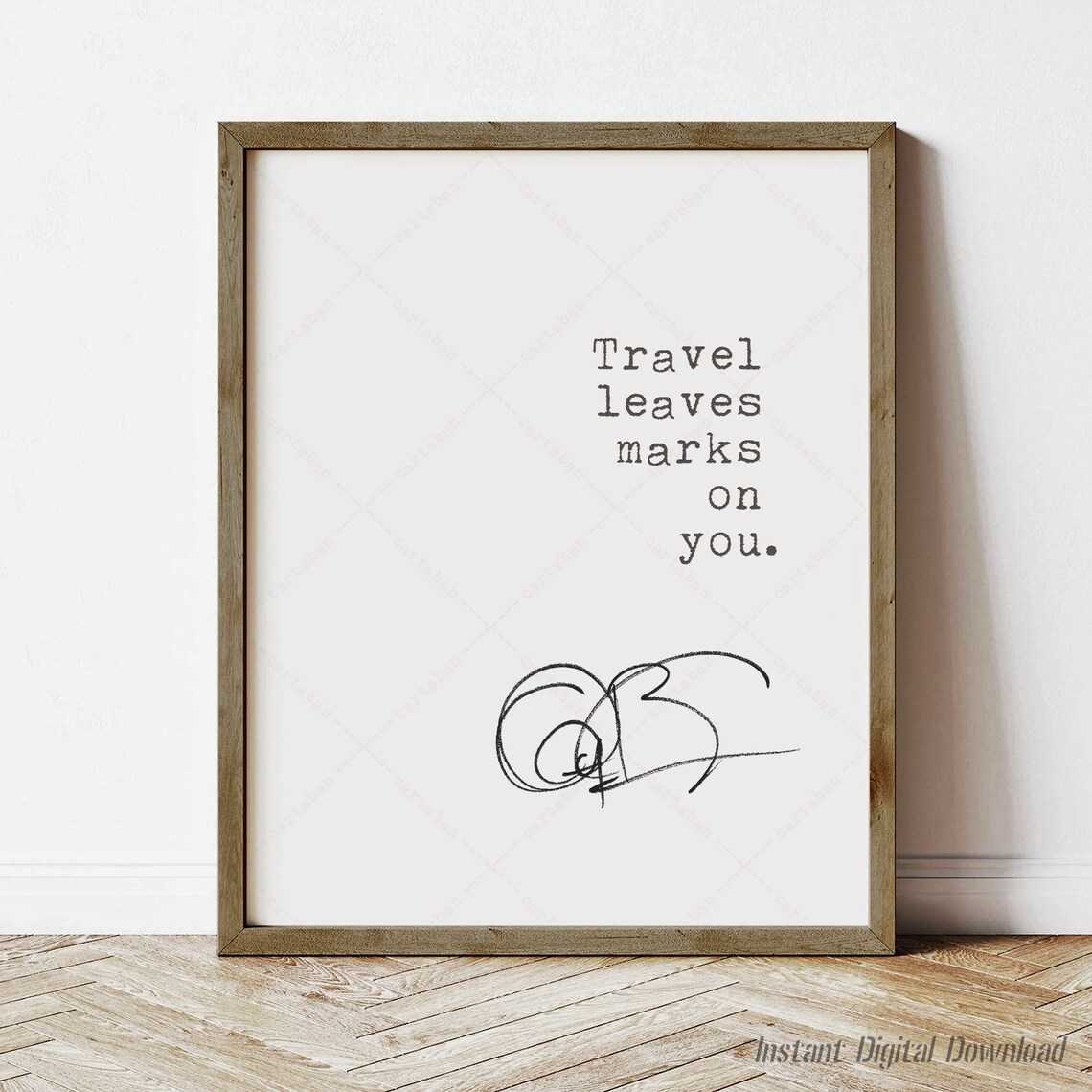 Anthony Bourdain Travel Leaves Marks On You Quote Signature Poster