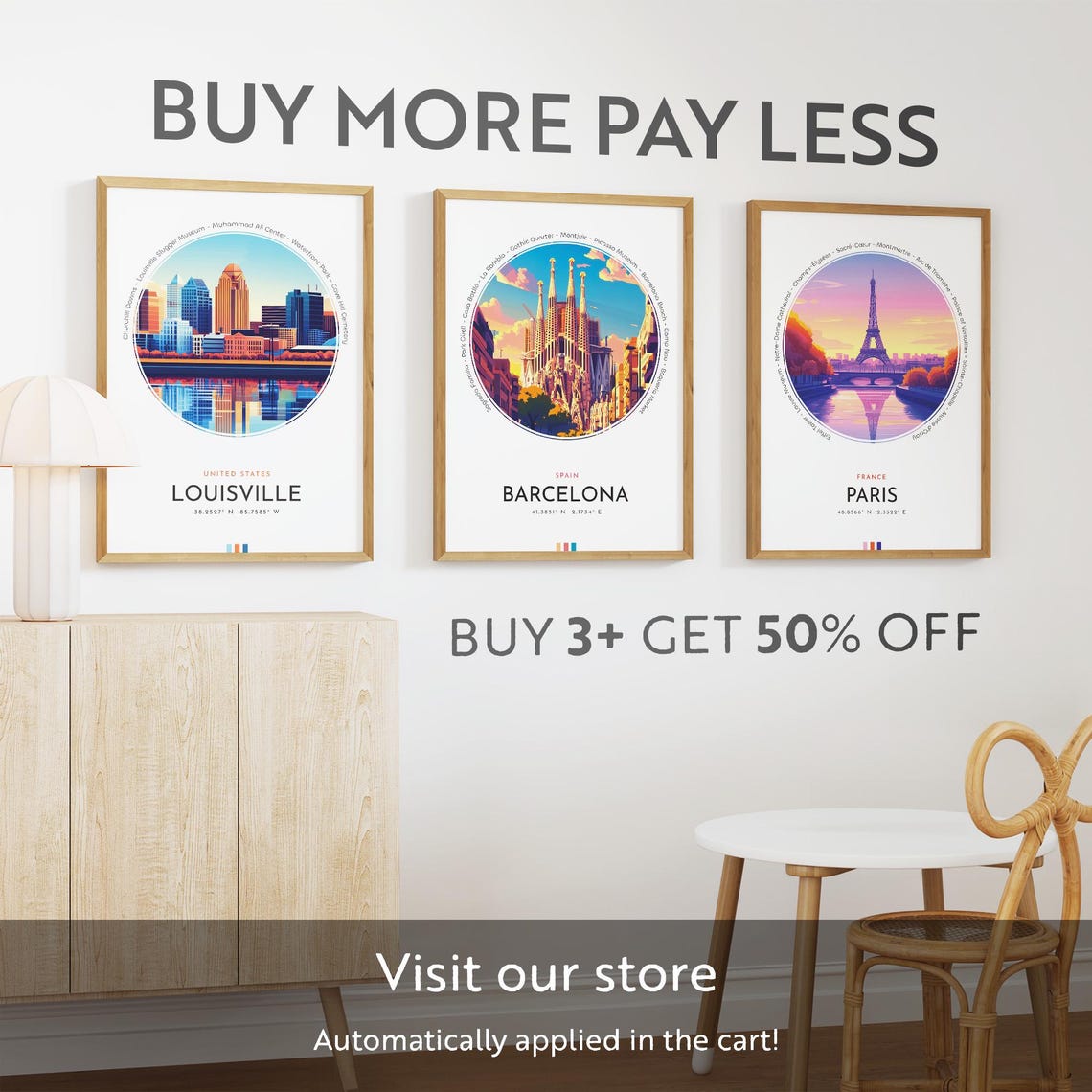 Louisville City Poster United States Travel Print Wall Art Travel Gift Landscape City Art Wall Decor Birthday Gift - Image 3