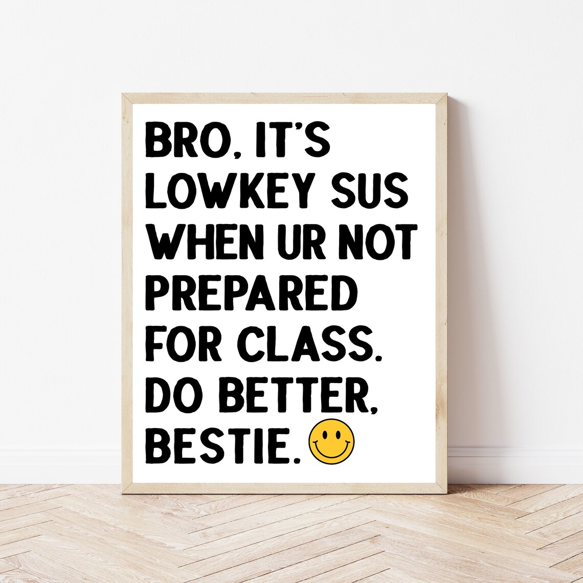 Funny Classroom Decor Math Poster, School Wall Art Print