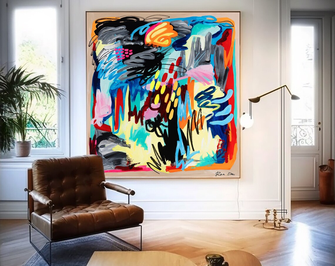 Contemporary Abstract Art Print, Living Room Decor