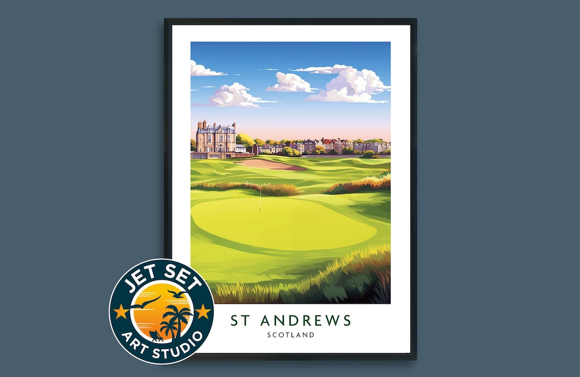 St Andrews Old Golf Course, Scotland Travel Poster