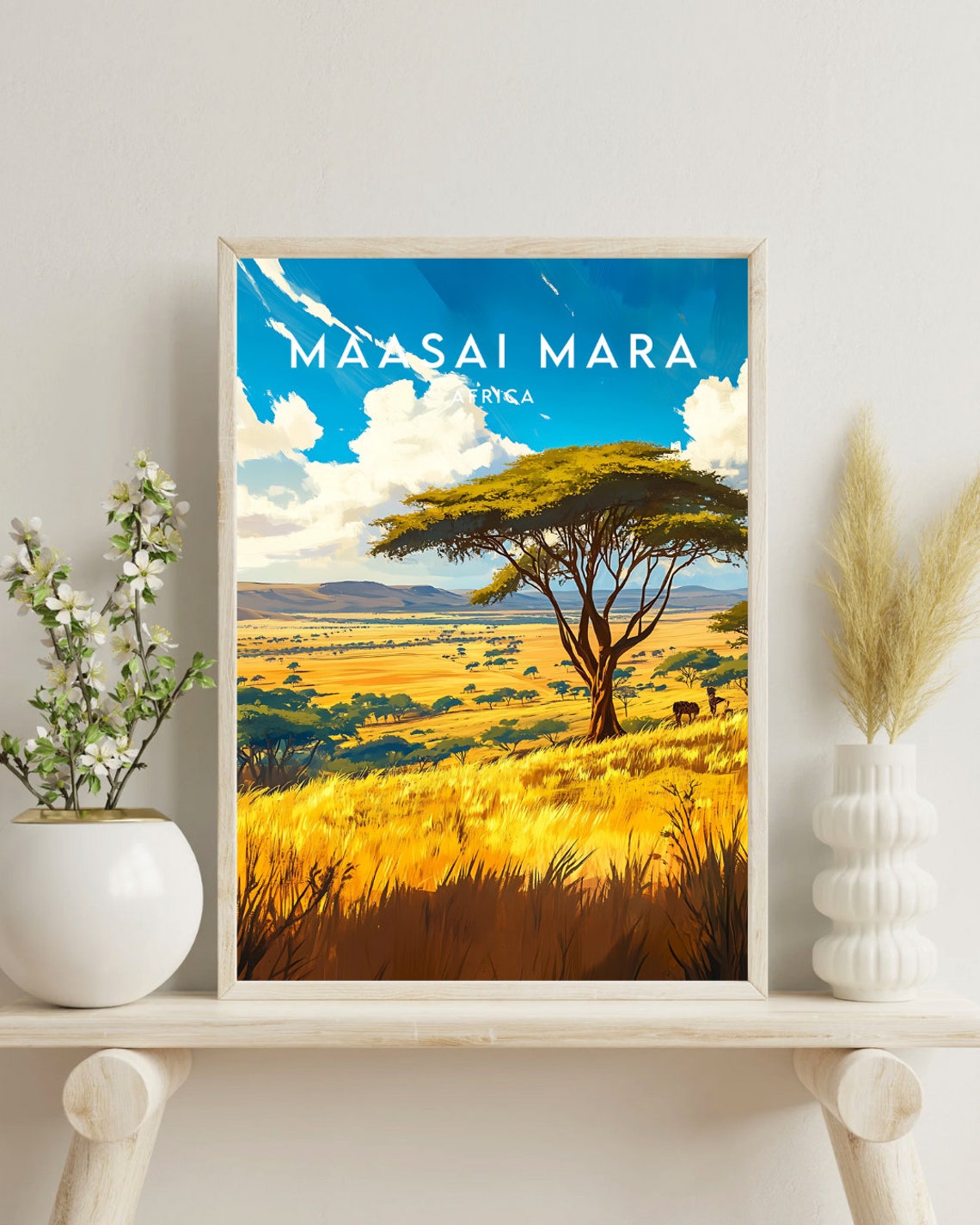 Maasai Mara Travel Print Kenya Kenya Poster Kenya Poster Travel Wall Art Kenya Print Maasai Mara Wall Art Masai Mara Africa Kenya - Image 4