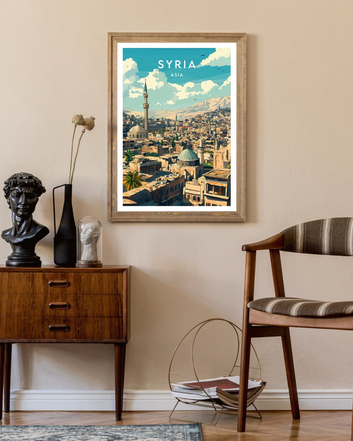 Syria Travel Print Asia Syria Poster Travel Wall Art Syria Print Syria Asia Asia Poster Syria Wall Art Damascus Poster Damascus - Image 2