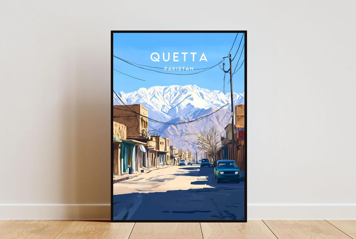 Quetta Travel Print Pakistan Quetta Poster Pakistan Poster Travel Wall Art Pakistan Print Quetta Travel Poster Pakistan Wall Art