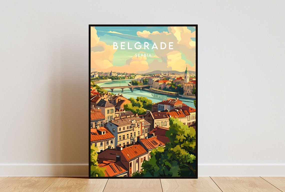 Belgrade Travel Print Serbia Belgrade Poster Serbia Poster Travel Wall Art Serbia Print Poster Serbia Europe Belgrade Wall Art