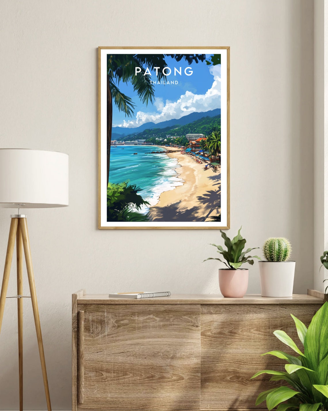 Patong Travel Print Thailand Patong Poster Thailand Poster Travel Wall Art Thailand Print Thai Poster Phuket Poster Phuket Patong - Image 3