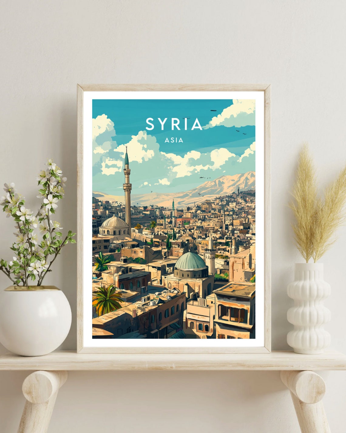 Syria Travel Print Asia Syria Poster Travel Wall Art Syria Print Syria Asia Asia Poster Syria Wall Art Damascus Poster Damascus - Image 4