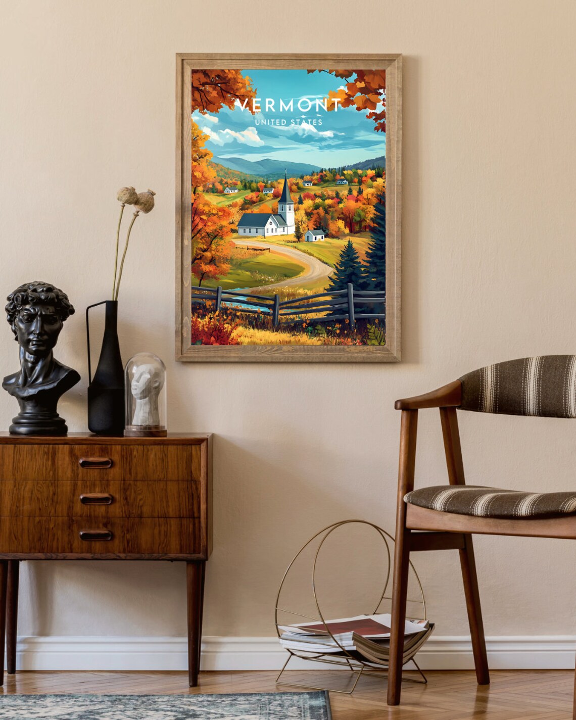 Vermont Travel Poster, United States Travel Poster - Image 2