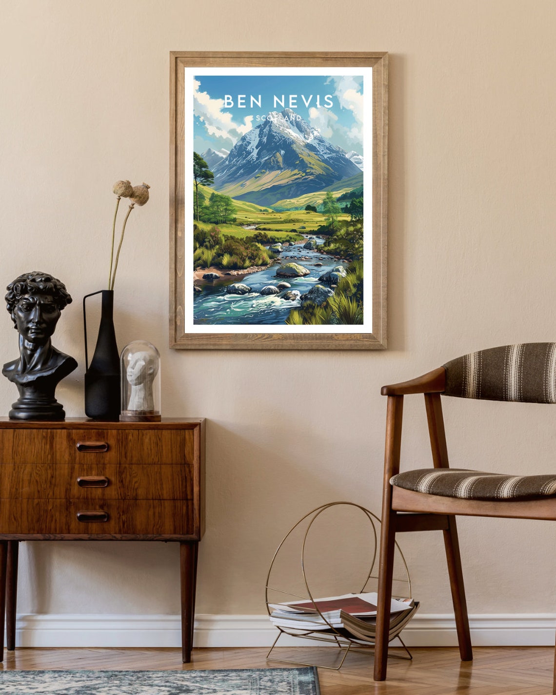 Ben Nevis Travel Print Scotland Ben Nevis Poster Scotland Poster Travel Wall Art Scotland Print Poster Scotland Europe Ben Nevis - Image 2