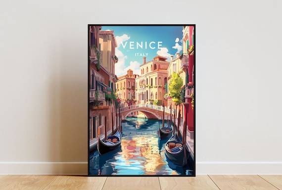 Venice Travel Poster, Italy Europe Wall Art