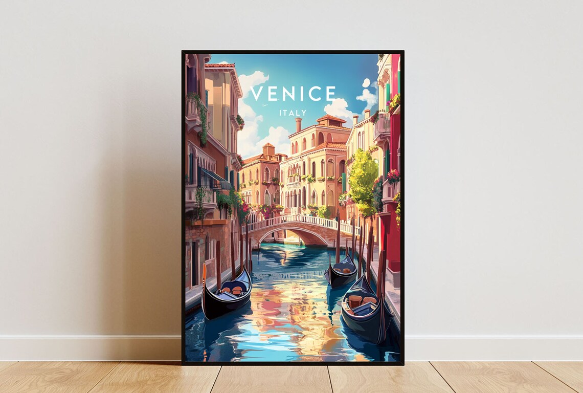 Venice Travel Poster, Italy Europe Wall Art