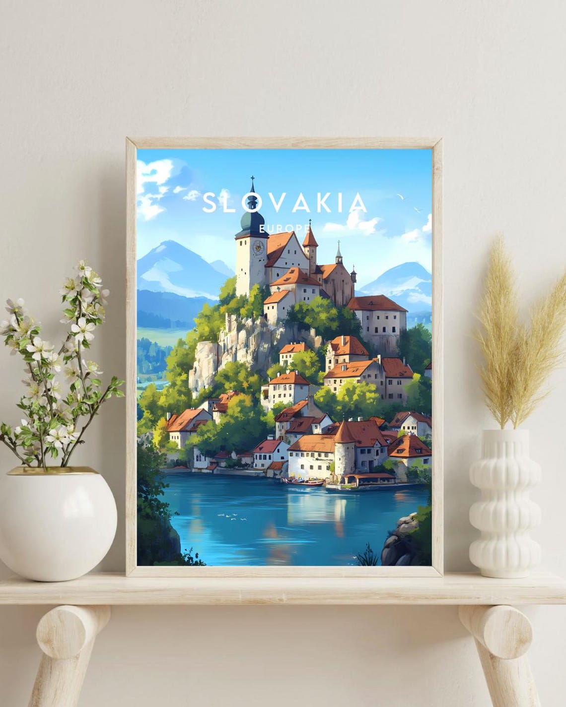 Slovakia Travel Print Europe Europe Poster Slovakia Poster Travel Wall Art Slovakia Print Slovakia Europe Print Bratislava Wall Art - Image 4