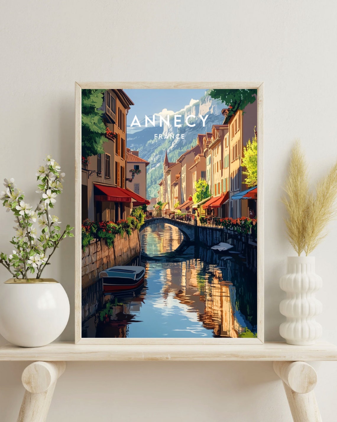 Annecy Travel Print France Annecy Poster France Poster Travel Wall Art France Print Poster France Europe Lake Annecy Print French - Image 4